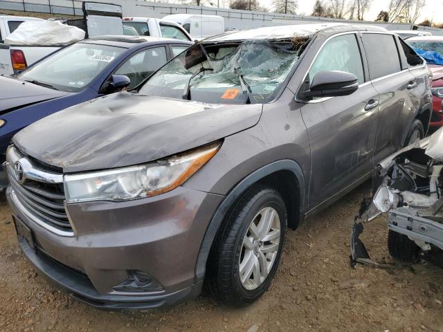 TOYOTA HIGHLANDER 2015 with VIN 5TDZARFH3FS016964 - Photo from auction