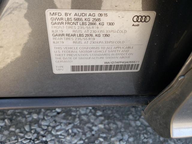 Photo 14 from auction – 2016 AUDI Q5 PREMIUM with VIN WA1D7AFP4GA055511