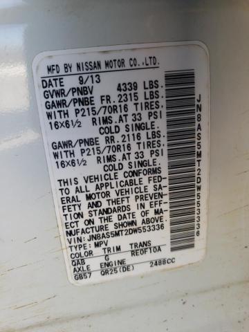 Photo 14 from auction – 2013 NISSAN ROGUE S with VIN JN8AS5MT2DW553336