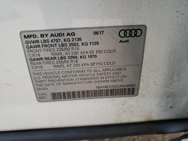 Photo 14 from auction – 2018 AUDI Q3 PREMIUM with VIN WA1BCCFS2JR006660
