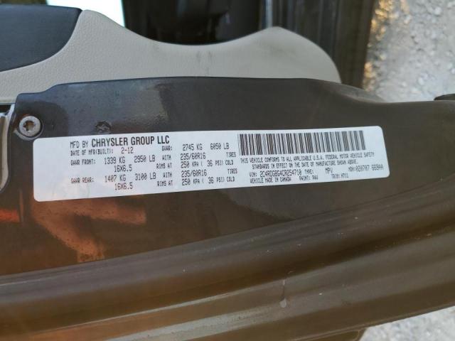 Photo 14 from auction – 2012 DODGE GRAND CARA with VIN 2C4RDGBG4CR254710