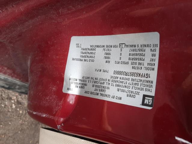 Photo 14 from auction – 2007 CADILLAC ESCALADE L with VIN 1GYFK63897R308860
