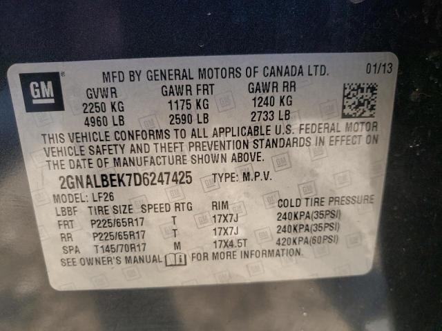 Photo 14 from auction – 2013 CHEVROLET EQUINOX LS with VIN 2GNALBEK7D6247425