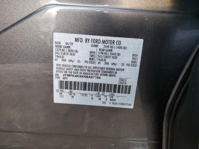 Photo 14 from auction – 2022 FORD EDGE TITAN with VIN 2FMPK4K9XNBA67184