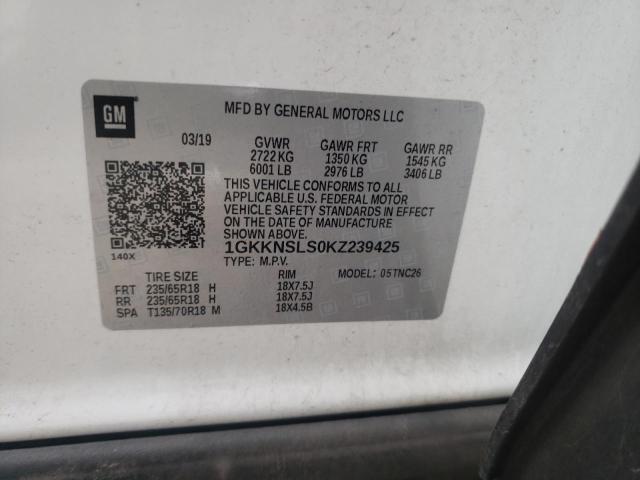Photo 14 from auction – 2019 GMC ACADIA SLE with VIN 1GKKNSLS0KZ239425