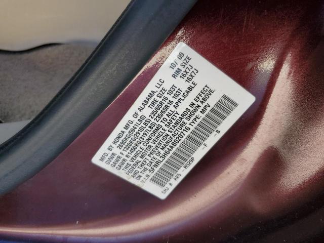 Photo 14 from auction – 2010 HONDA ODYSSEY EX with VIN 5FNRL3H64AB020716