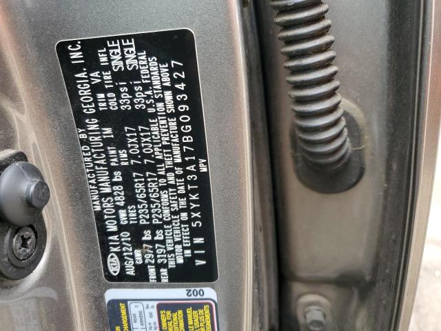 Photo 14 from auction – 2011 KIA SORENTO BA with VIN 5XYKT3A17BG093427