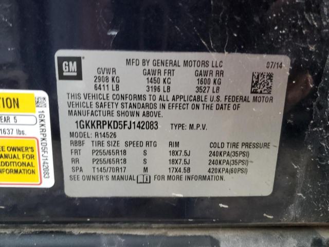 Photo 14 from auction – 2015 GMC ACADIA SLE with VIN 1GKKRPKD5FJ142083
