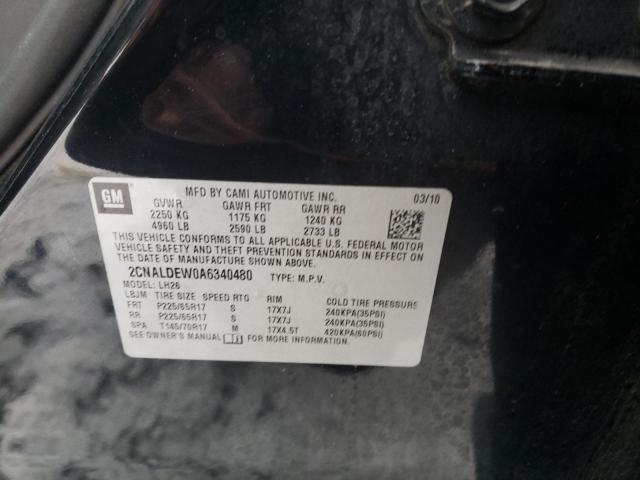 Photo 14 from auction – 2010 CHEVROLET EQUINOX LT with VIN 2CNALDEW0A6340480