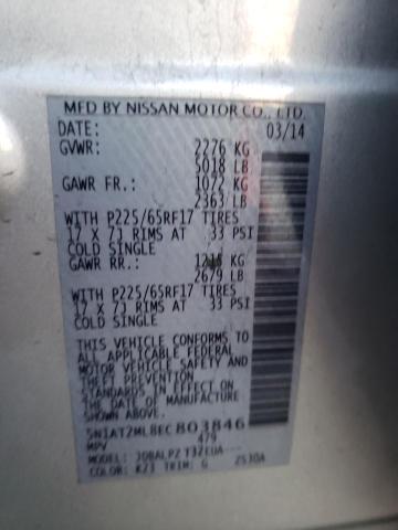 Photo 14 from auction – 2014 NISSAN ROGUE S with VIN 5N1AT2ML8EC803846