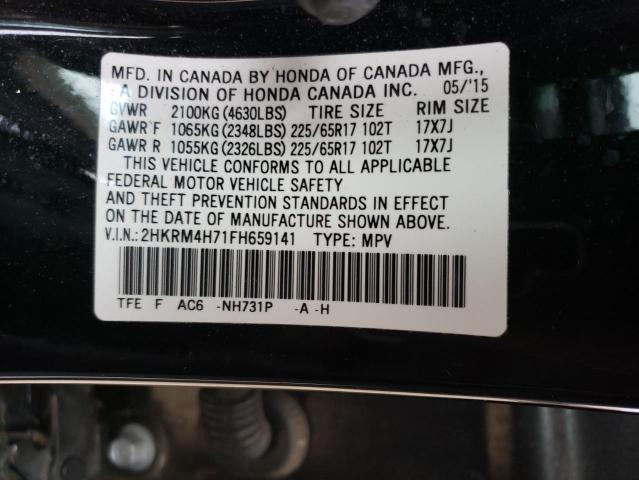 Photo 14 from auction – 2015 HONDA CR-V EXL with VIN 2HKRM4H71FH659141