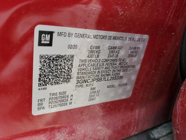 Photo 14 from auction – 2020 CHEVROLET TRAX 1LT with VIN 3GNCJPSB7LL255339