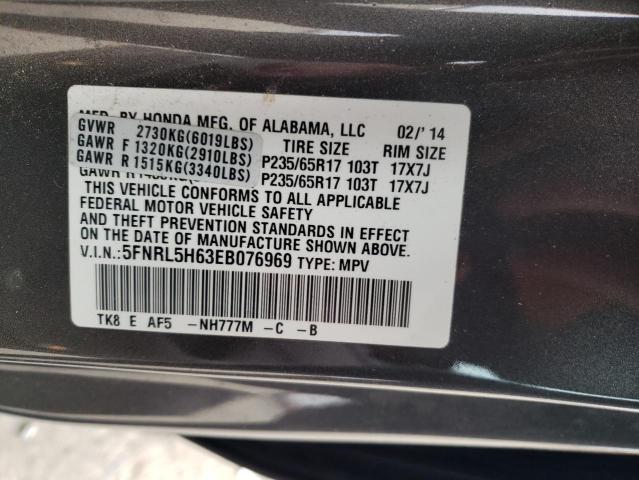 Zdjęcie 14 z aukcji – 2014 HONDA ODYSSEY z VIN 5FNRL5H63EB076969