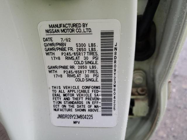 Photo 14 from auction – 2003 NISSAN PATHFINDER with VIN JN8DR09Y23W804225