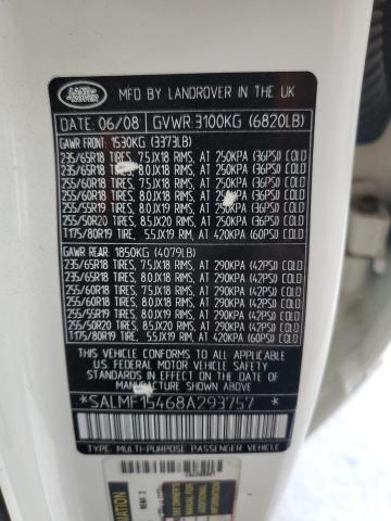 Photo 14 from auction – 2008 LAND ROVER RANGE ROVE with VIN SALMF15468A293757