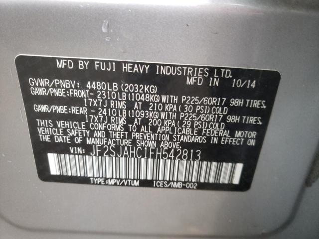 Photo 14 from auction – 2015 SUBARU FORESTER 2 with VIN JF2SJAHC1FH542813