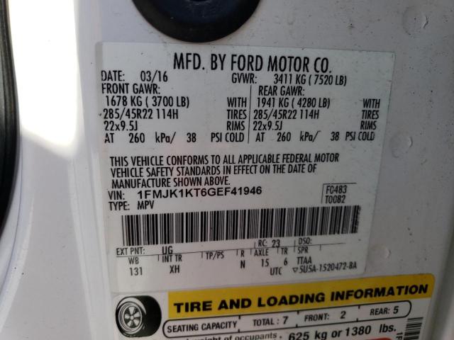 Photo 14 from auction – 2016 FORD EXPEDITION with VIN 1FMJK1KT6GEF41946