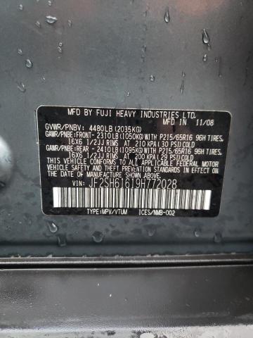 Photo 14 from auction – 2009 SUBARU FORESTER 2 with VIN JF2SH61619H772028