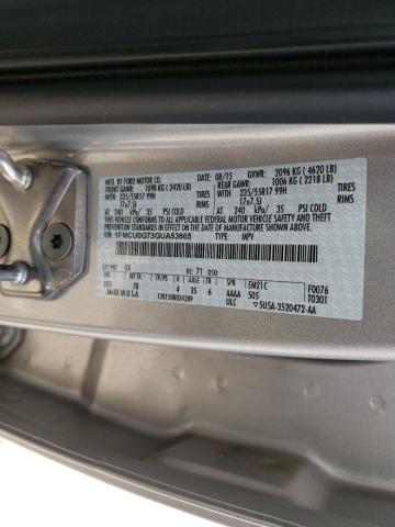 Photo 14 from auction – 2016 FORD ESCAPE SE with VIN 1FMCU0G73GUA53665