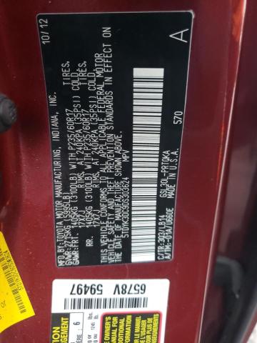 Photo 14 from auction – 2013 TOYOTA SIENNA XLE with VIN 5TDYK3DC9DS303624