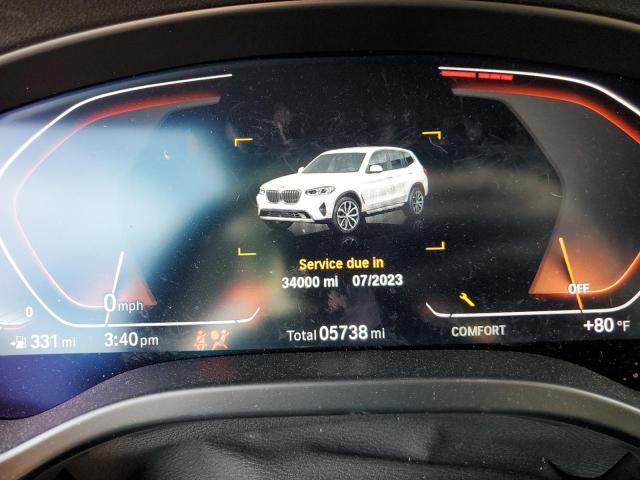 Photo 9 from auction – 2022 BMW X3 SDRIVE3 with VIN 5UX43DP01N9N13832