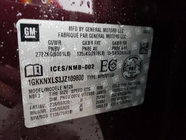 Photo 14 from auction – 2018 GMC ACADIA DEN with VIN 1GKKNXLS3JZ109800