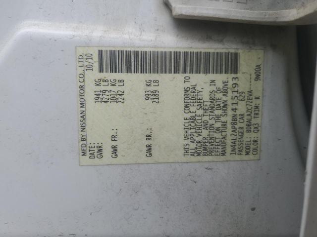 Photo 14 from auction – 2011 NISSAN ALTIMA BAS with VIN 1N4AL2AP8BN415193