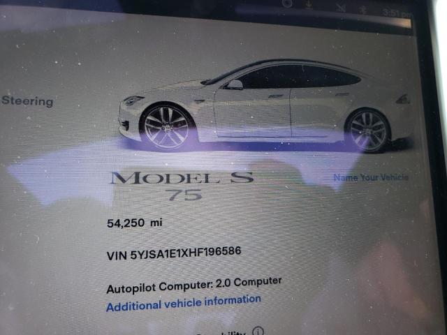 Photo 9 from auction – 2017 TESLA MODEL S with VIN 5YJSA1E1XHF196586