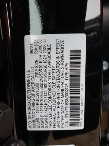 Photo 14 from auction – 2021 HONDA PASSPORT E with VIN 5FNYF8H55MB032725