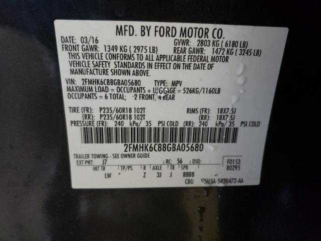 Photo 14 from auction – 2016 FORD FLEX SEL with VIN 2FMHK6C88GBA05680