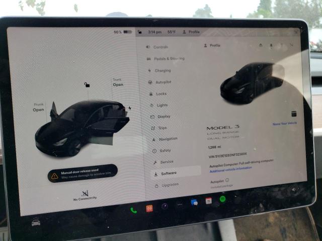 Photo 9 from auction – 2022 TESLA MODEL 3 with VIN 5YJ3E1EB3NF323806