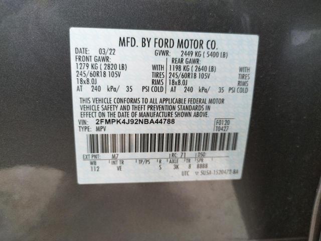 Photo 14 from auction – 2022 FORD EDGE SEL with VIN 2FMPK4J92NBA44788