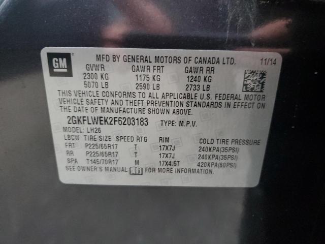 Photo 14 from auction – 2015 GMC TERRAIN SL with VIN 2GKFLWEK2F6203183