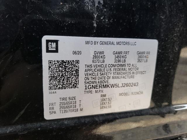 Photo 14 from auction – 2020 CHEVROLET TRAVERSE L with VIN 1GNERMKW5LJ260243