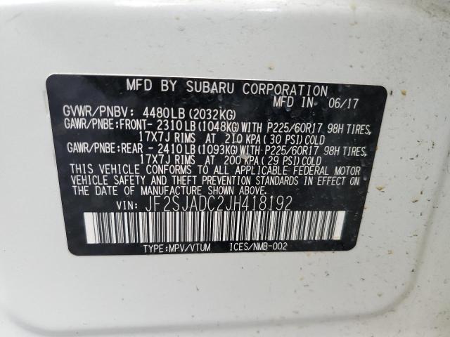 Photo 14 from auction – 2018 SUBARU FORESTER 2 with VIN JF2SJADC2JH418192