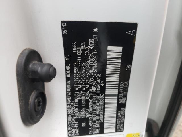 Photo 14 from auction – 2013 TOYOTA SIENNA XLE with VIN 5TDDK3DCXDS065863