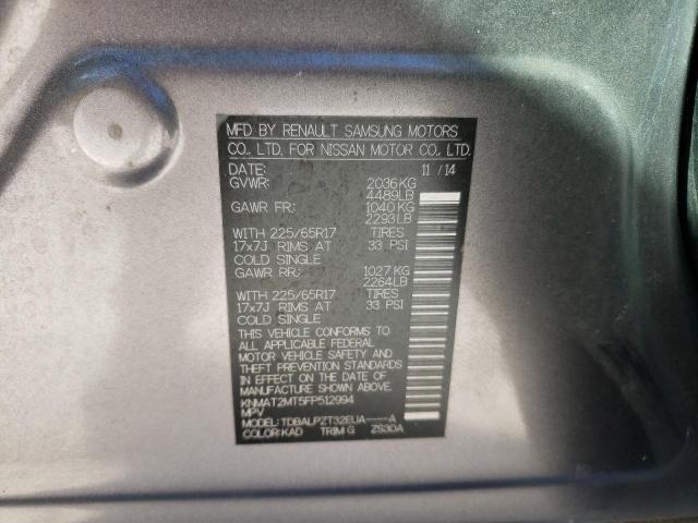 Photo 14 from auction – 2015 NISSAN ROGUE S with VIN KNMAT2MT5FP512994