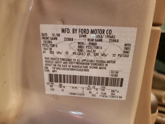 Photo 14 from auction – 2008 FORD ESCAPE with VIN 1FMCU03Z58KD22365
