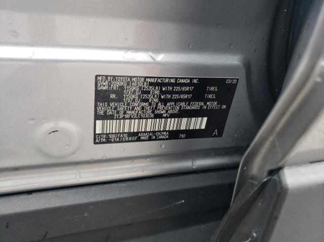 Photo 10 from auction – 2020 TOYOTA RAV4 XLE with VIN 2T3P1RFV2LC103036