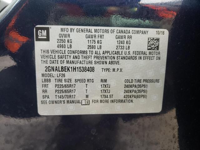 Photo 14 from auction – 2017 CHEVROLET EQUINOX LS with VIN 2GNALBEK1H1538408