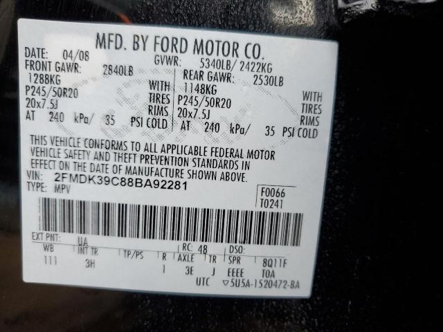 Photo 14 from auction – 2008 FORD EDGE LIMIT with VIN 2FMDK39C88BA92281