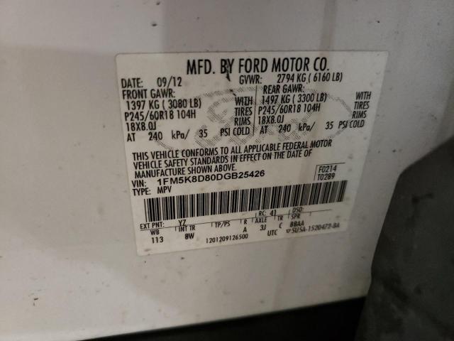 Фото 14 с аукциона – 2013 FORD EXPLORER X с VIN 1FM5K8D80DGB25426
