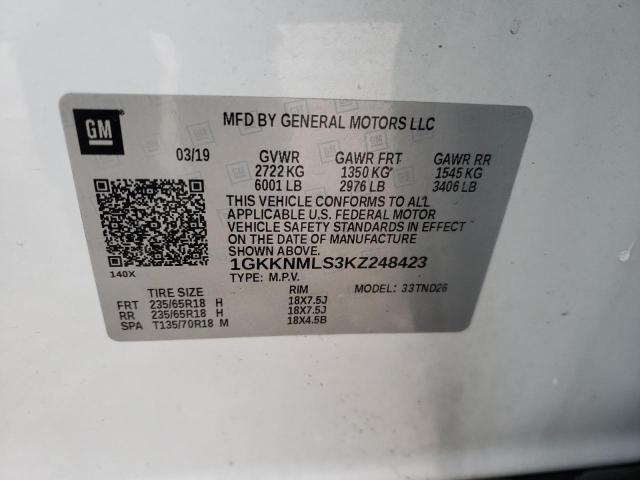 Photo 14 from auction – 2019 GMC ACADIA SLT with VIN 1GKKNMLS3KZ248423