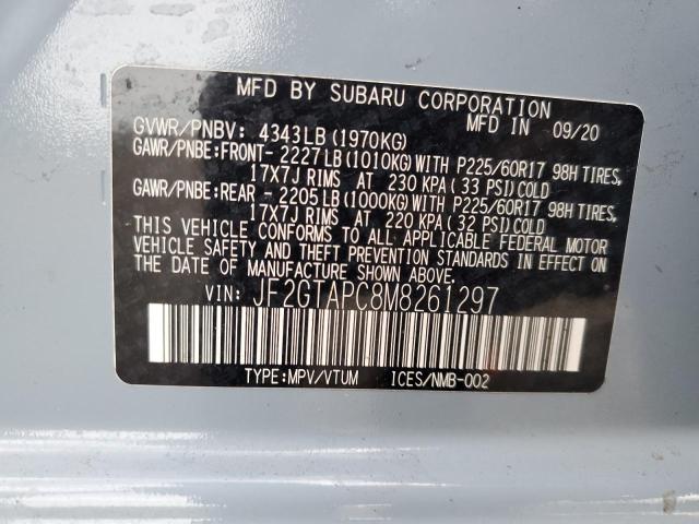 Photo 14 from auction – 2021 SUBARU CROSSTREK with VIN JF2GTAPC8M8261297