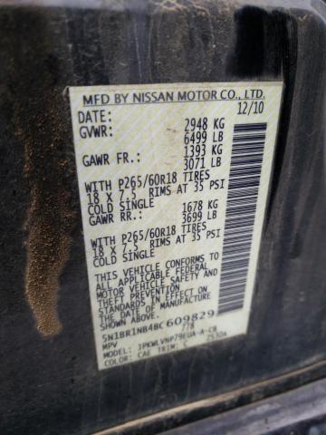 Photo 14 from auction – 2011 NISSAN PATHFINDER with VIN 5N1BR1NB4BC609829