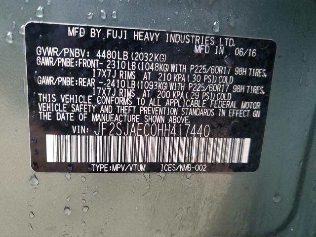 Photo 14 from auction – 2017 SUBARU FORESTER 2 with VIN JF2SJAEC0HH417440