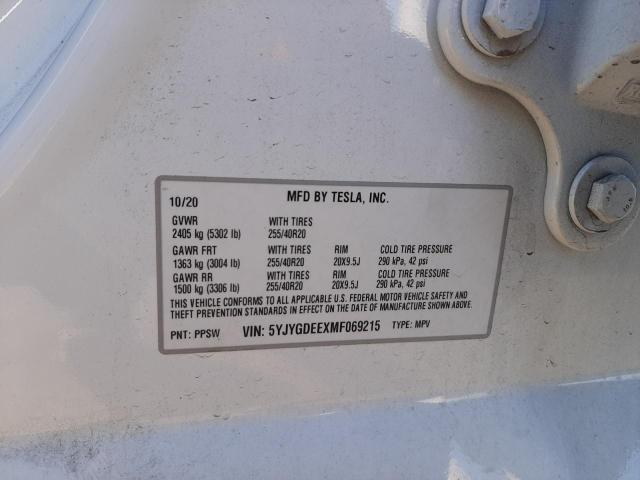 Photo 14 from auction – 2021 TESLA MODEL Y with VIN 5YJYGDEEXMF069215