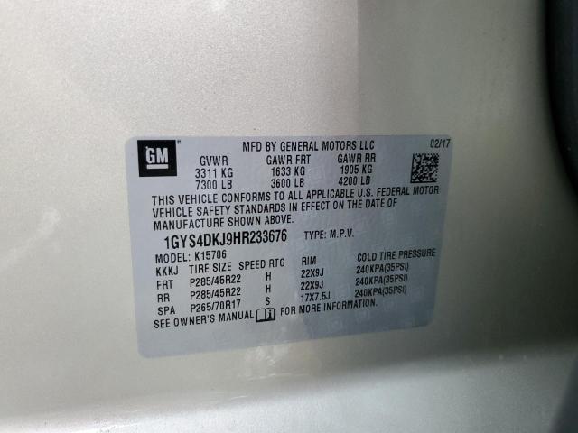 Photo 14 from auction – 2017 CADILLAC ESCALADE P with VIN 1GYS4DKJ9HR233676