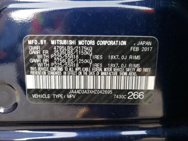 Photo 14 from auction – 2017 MITSUBISHI OUTLANDER with VIN JA4AD3A3XHZ042695