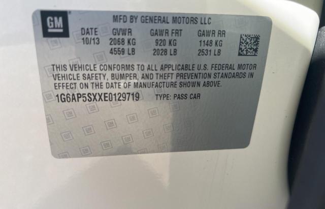 Photo 10 from auction – 2014 CADILLAC CTS with VIN 1G6AP5SXXE0129719